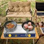 Portable Double Burner Propane Camp Stove
