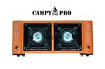 2-Burner Portable Butane Camping Stove with Case