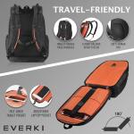 EVERKI Atlas Travel Laptop Backpack, Adjustable Size