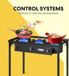 Portable 3-Burner Propane Camp Stove 225000 BTU