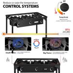 Portable 3-Burner Propane Camp Stove 225000 BTU