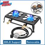 Vivicreate Heavy Duty Double Burner Gas Stove