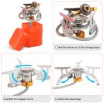 Portable Butane Propane Camping Stove with Adapter