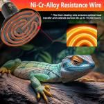 150W Ceramic Heat Bulbs for Reptiles, 2-Pack