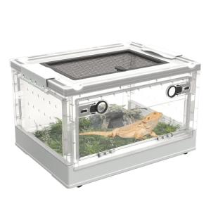 Portable Reptile Feeding Box with Wheels