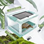 Portable Plastic Reptile Feeding Box with Wheels