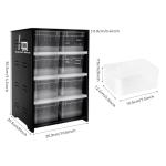Large Multi-Layer Transparent Reptile Feeder Container
