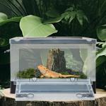 Portable Reptile Feeding Box with Wheels