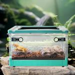 Portable Plastic Reptile Feeding Box with Wheels