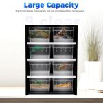 Large Multi-Layer Transparent Reptile Feeder Container
