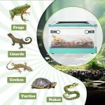 Portable Plastic Reptile Feeding Box with Wheels