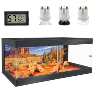 80 Gallon Tempered Glass Reptile Tank with Lock