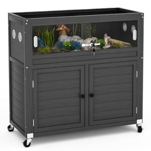 WAYTRIM 30 Gallon Reptile Tank with Stand