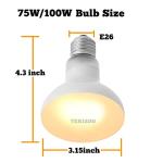 3 Pack 100W UVA Heat Lamps for Reptiles