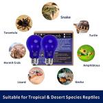 Dimmable 25W Blue Heat Lamp for Reptiles