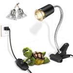 Adjustable Reptile Heat Lamp with Clamp and Bulb