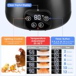 200W Reptile Heat Lamp with Temperature Control