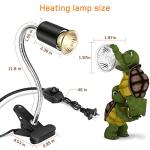 Adjustable Reptile Heat Lamp with Clamp and Bulb