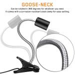 Adjustable Reptile Heat Lamp with Clamp and Bulb