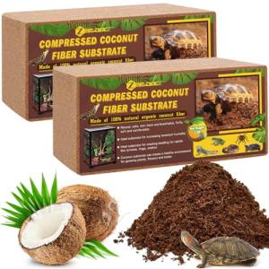 Coconut Fiber Substrate for Reptile Terrariums - 2 Pack