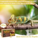Coconut Fiber Substrate for Reptile Terrariums - 2 Pack
