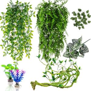 Mechpia Fake Plants for Reptile Tank Decor