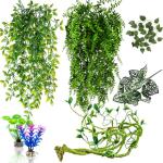 Mechpia Fake Plants for Reptile Tank Decor