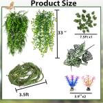 Mechpia Fake Plants for Reptile Tank Decor