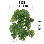 2 Pack Fake Monstera Plants for Reptile Tanks