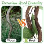 Natural Climbing Branches for Reptile Habitats - 4Pcs