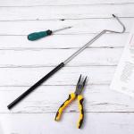 Extensible Stainless Steel Snake Handling Hook 12