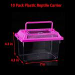 10-Pack Plastic Reptile Carrier and Hatching Containers