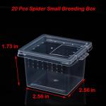 20 Pack Acrylic Breeding Containers for Small Reptiles