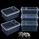 5 Pack Clear Plastic Breeding Boxes for Reptiles