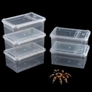 5 Pack Clear Reptile Breeding and Feeding Boxes