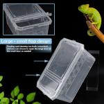 4-Pack Clear Feeding Boxes for Reptiles and Insects