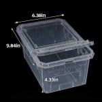 4-Pack Clear Feeding Boxes for Reptiles and Insects