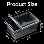 5 Pack Clear Reptile Breeding and Feeding Boxes