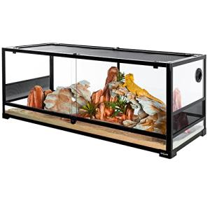 Extra-Long Tempered Glass Terrarium for Reptiles