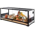 Extra-Long Tempered Glass Terrarium for Reptiles