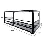 Extra-Long Tempered Glass Terrarium for Reptiles