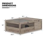 Wooden Tortoise Habitat House for Reptiles