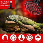 150W Infrared Heat Lamp for Reptiles - 2-Pack