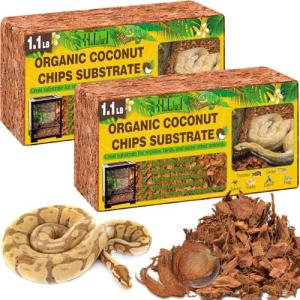 2-Pack Natural Coconut Chips for Reptile Bedding