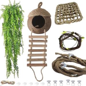 Coco Den with Ladder for Reptile Habitats