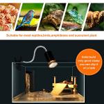 Reptile Heat Lamp with Rotatable Hose and Timers