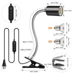 Reptile Heat Lamp with Rotatable Hose and Timers
