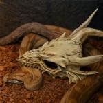 Dragon Skull Terrarium Decor for Reptile Tanks