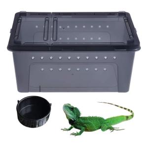 Portable Transparent Reptile Feeding Box and Habitat