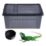 Portable Transparent Reptile Feeding Box and Habitat
